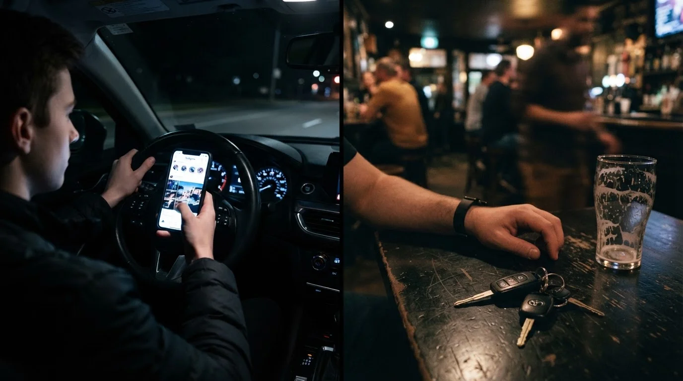 Distracted Driving vs. Impaired Driving: How the Risks Compare