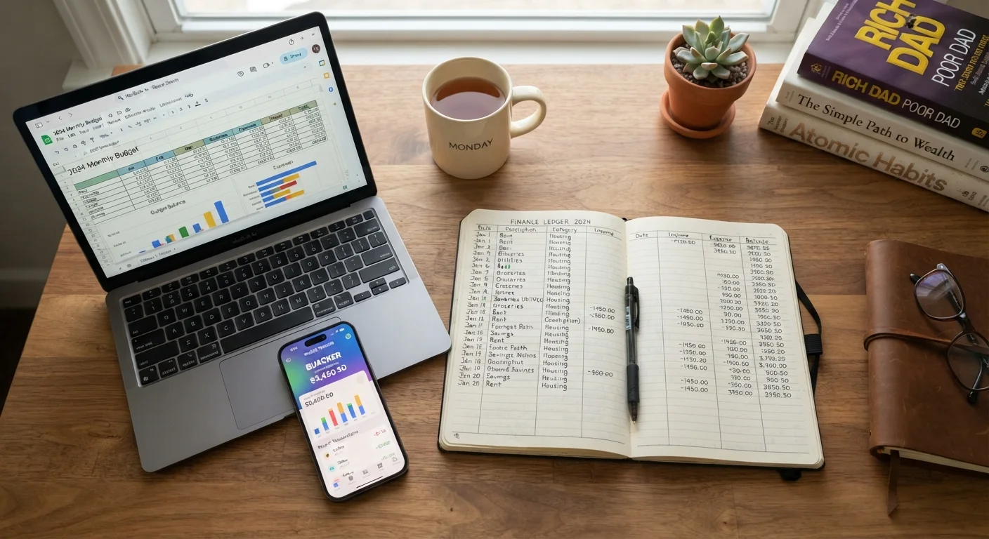 Tracking Spending: Pen-and-Paper Ledger vs. Spreadsheet vs. App